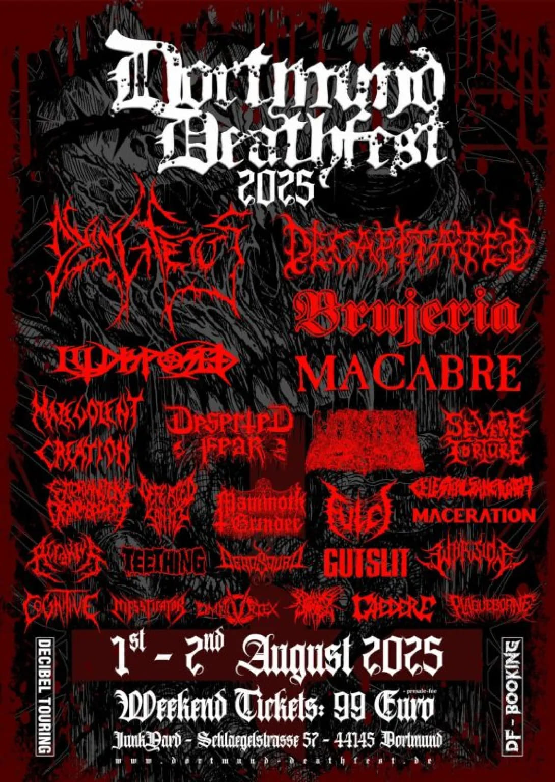 Dortmund Deathfest 2025 cartel definitivo