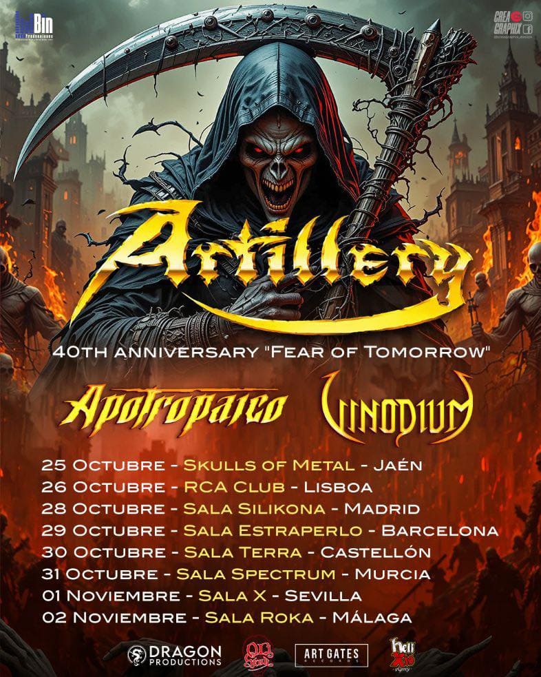 Artillery celebrará 40 años de "Fear Of Tomorrow" con gira por España y Portugal
