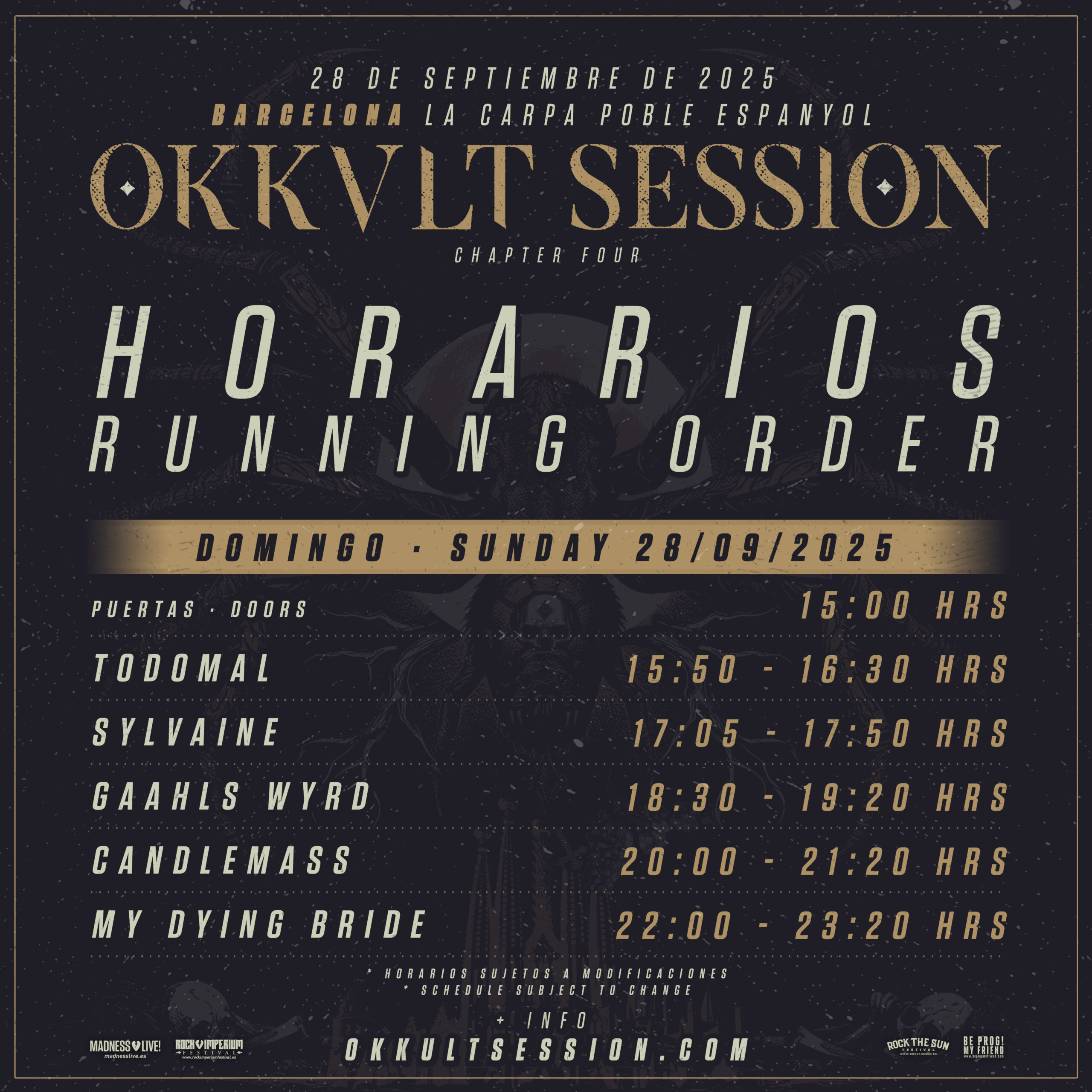Okkult Session horarios 2025