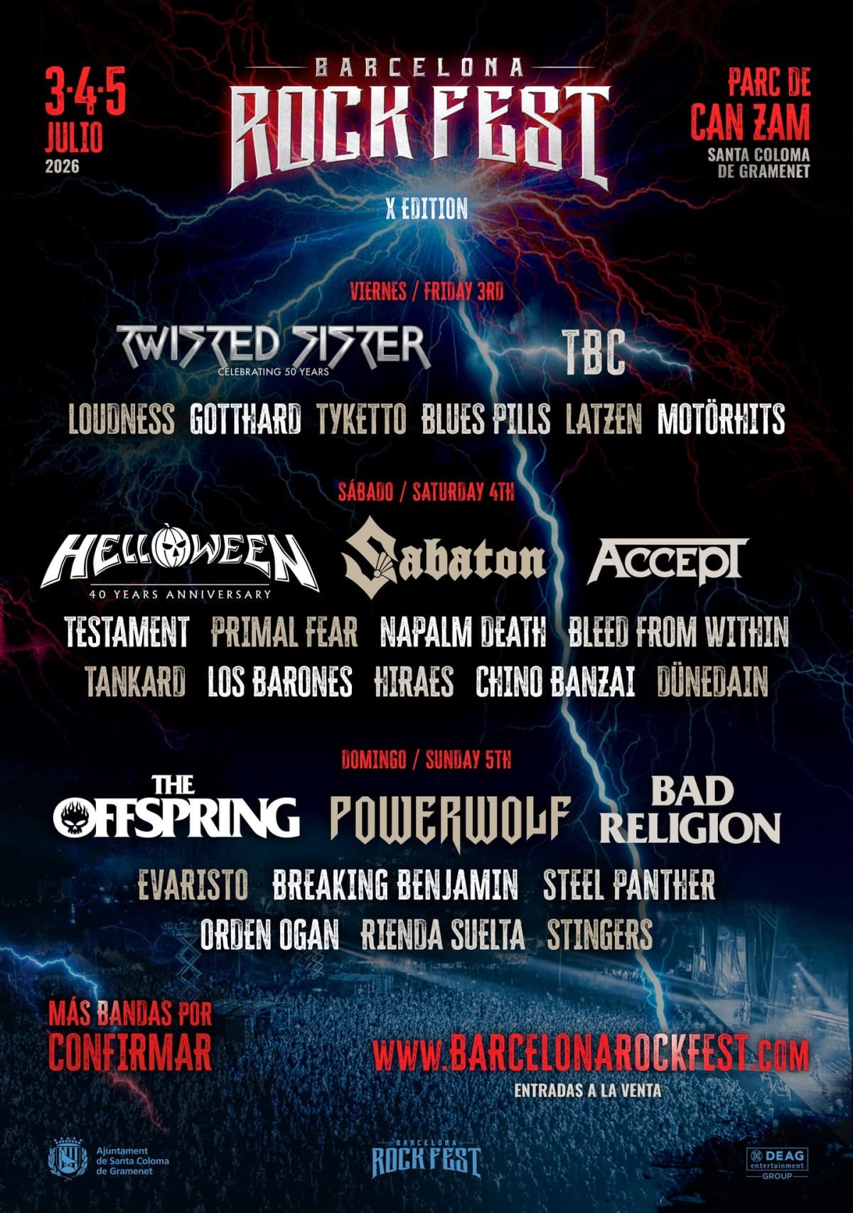 Barcelona Rock Fest anuncia nuevas bandas,