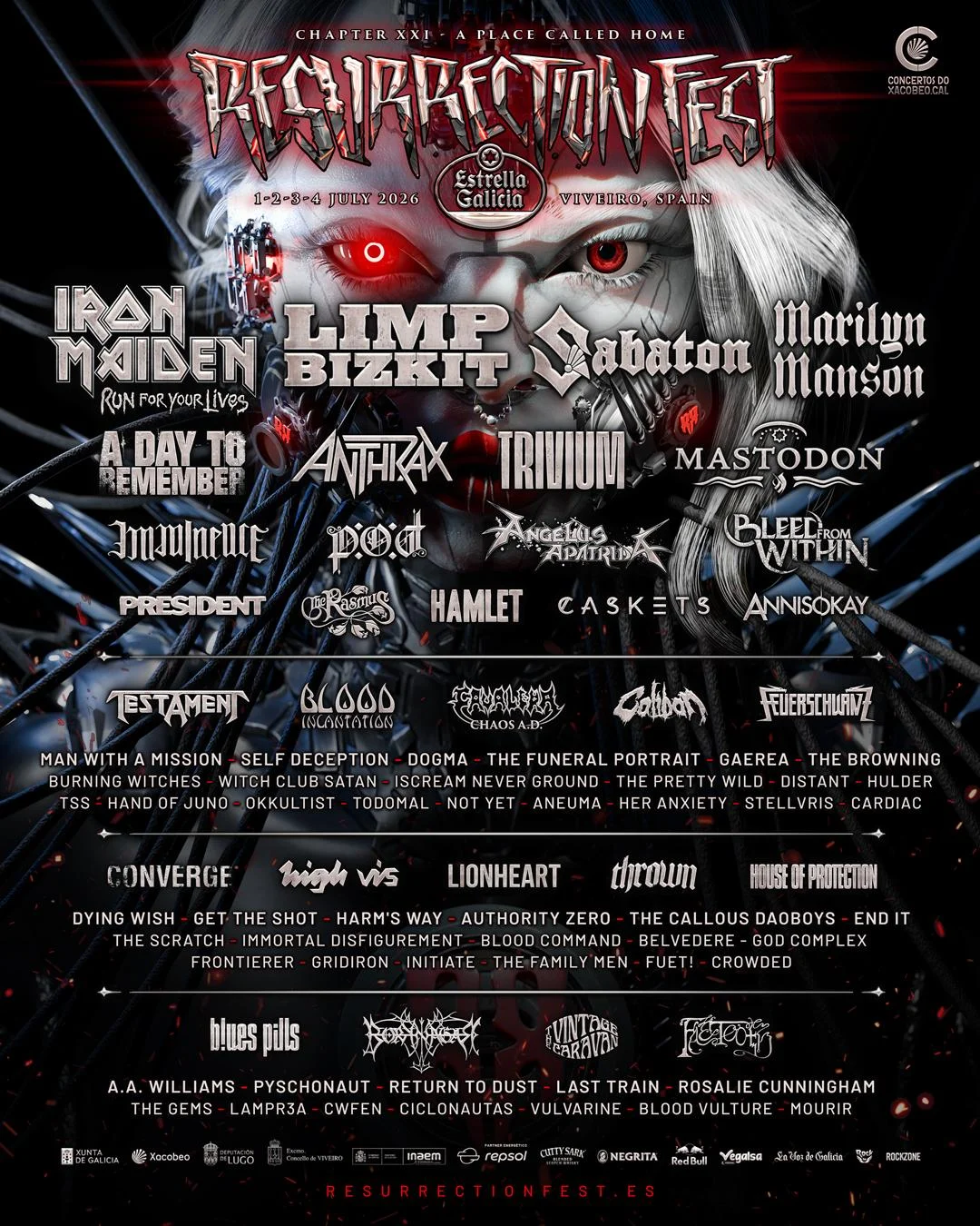 Resurrection Fest 2026 acaba de anunciar de golpe ni más ni menos que 64 bandas