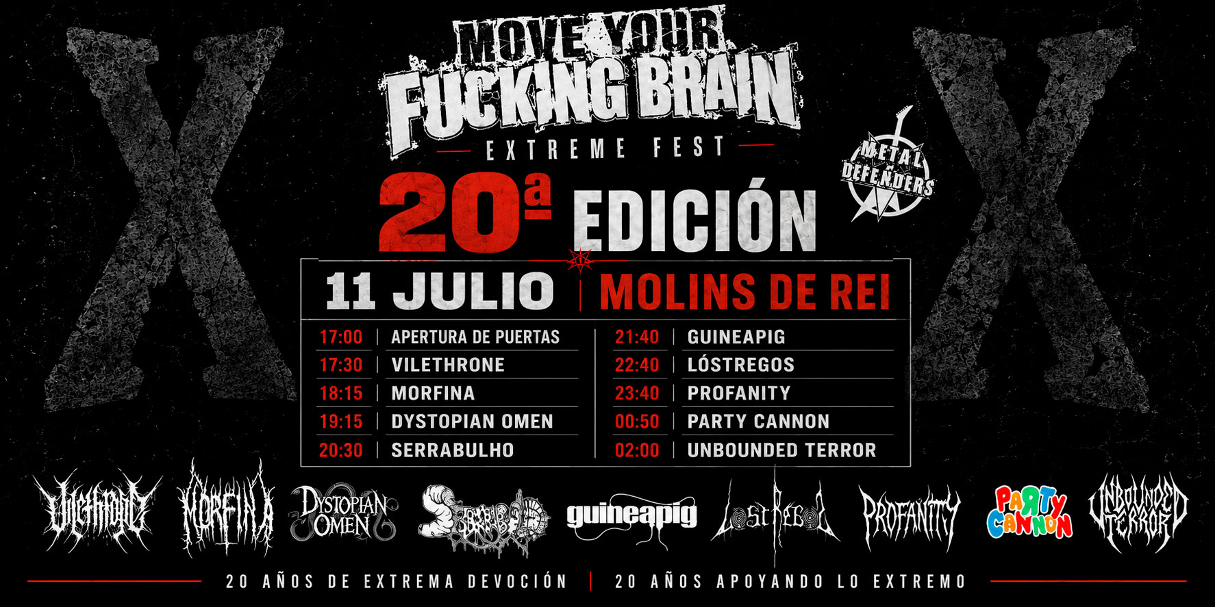 El Move Your Fucking Brain Extreme Fest celebra hoy su 20ª edición